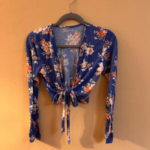 AE Floral Wrap Top